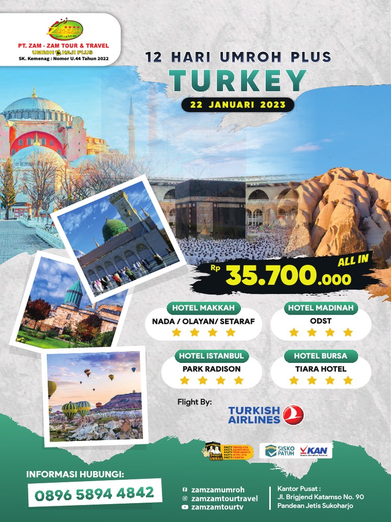 biaya umroh plus turki illustration