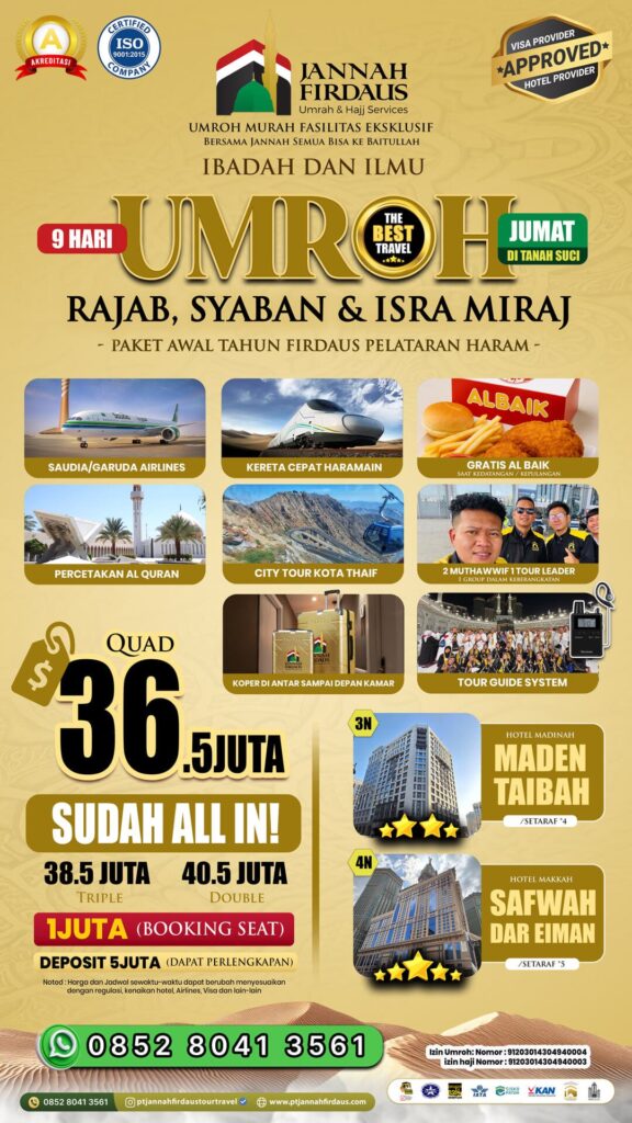 umroh awal musim 2026 visual guide