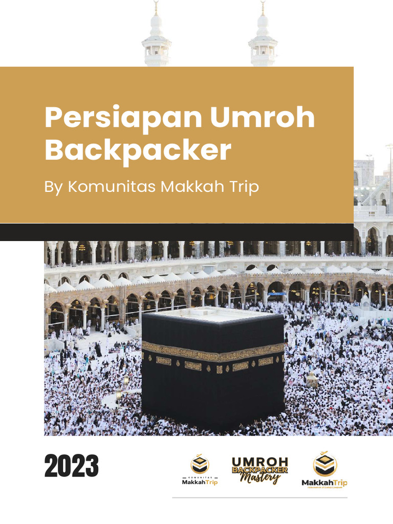 umroh backpacker illustration