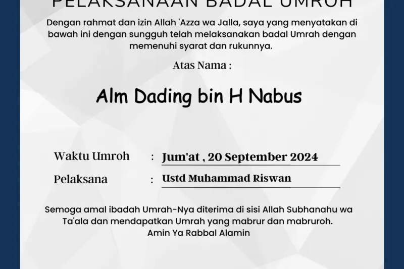 Umroh Badal Itu Apa? Pahami Definisi & Hukumnya Sekarang