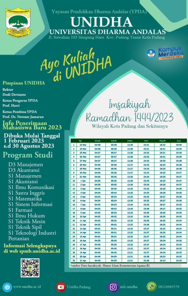 imsakiyah ramadhan 2026 padang illustration